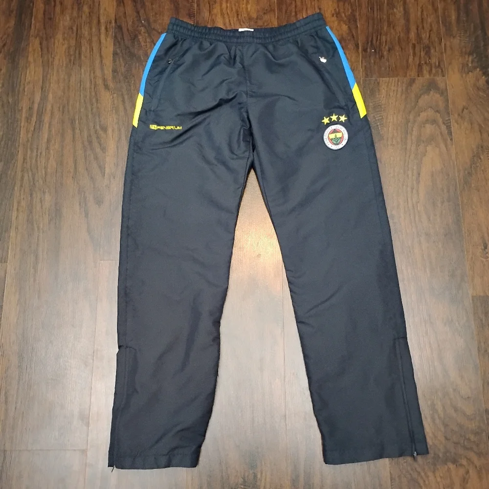 Fenerbahce Adidas 3 Stripes‎ Pants Fenerium Windbreaker Zipper Pockets Patch